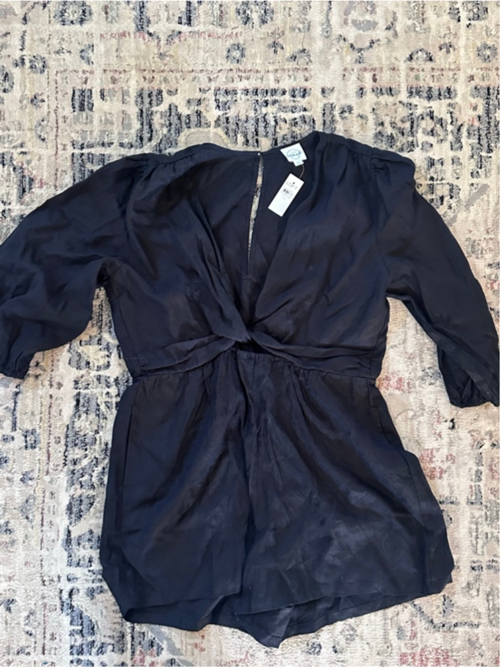 Women's LOFT Beach Black Romper Size XXL NWT